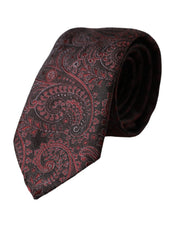 Bordeaux Patterned Silk Adjustable Men Tie