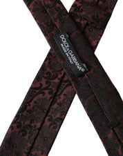 Maroon Floral Fantasy Silk Adjustable Men Tie