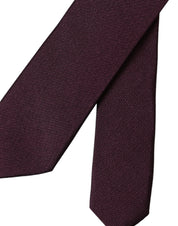 Bordeaux Solid 100% Silk Adjustable Men Tie