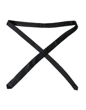 Black Solid 100% Silk Adjustable Tie