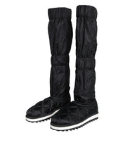 Black Quilted High Top Boots Sneakers Shoes