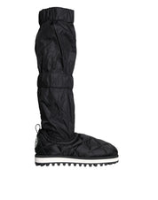 Black Quilted High Top Boots Sneakers Shoes
