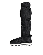 Black Quilted High Top Boots Sneakers Shoes