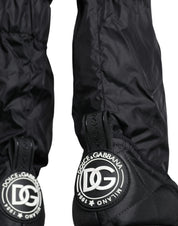 Black Quilted High Top Boots Sneakers Shoes
