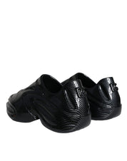 Black Foiled Rubber Toy Low Top Men Sneakers Shoes