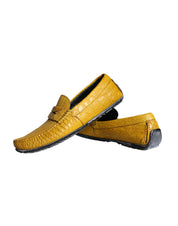 Dolce & Gabbana Yellow Leather Slip Mocassin Loafers Shoes Dolce & Gabbana