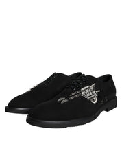 Black Suede Sicilia Lace Up Formal Shoes