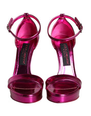 Fuchsia KEIRA Heels Ankle Strap Sandals Shoes