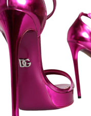 Fuchsia KEIRA Heels Ankle Strap Sandals Shoes