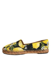 Multicolor Lemon Slip On Espadrilles Shoes