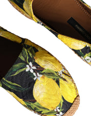 Multicolor Lemon Slip On Espadrilles Shoes