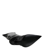 Black Patent Leather Knee High Boots Shoes