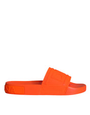 Orange Rubber Slides Sandals Beachwear Shoes