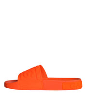 Orange Rubber Slides Sandals Beachwear Shoes