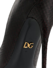 Dolce & Gabbana Multicolor Exotic Leather Heels Pumps Shoes Dolce & Gabbana