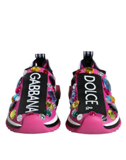 Pink Sorrento Crystals Low Top Sneakers Shoes