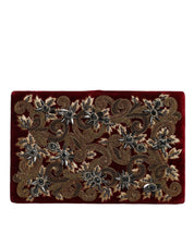 Red Velvet Gold Frame Clutch Evening Party Purse Bag