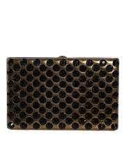 Gold Crystal Bifold Clutch Evening Party Women Purse Bag