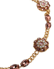 Gold Tone Brass Crystal Embellished Belt