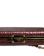 Maroon Leather Clutch Evening Crossbody Bag