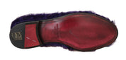 Purple Sheep Fur Leather Loafers