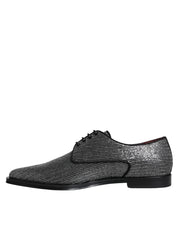 Silver Polyurethane Derby Formal Dress Shoes
