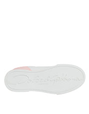 White Pink Portofino Low Top Sneakers Shoes