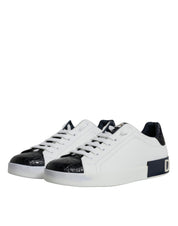 Dolce & Gabbana White Leather Logo Portofino Sneaker Shoes Dolce & Gabbana