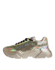 Gold Sequin Iridiscent Daymaster Sneakers Shoes