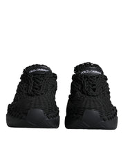 Black Knitted Daymaster Sneakers Shoes