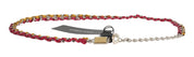 Red Yellow Leather Crystal Belt