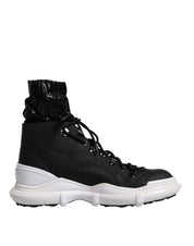 Black Nylon Galileo High Top Sneakers Shoes