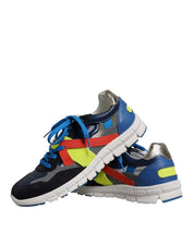 Multicolor Leather Suede Low Top Sneakers Shoes