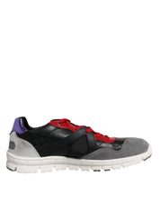 Multicolor Leather Suede Low Top Sneakers Shoes