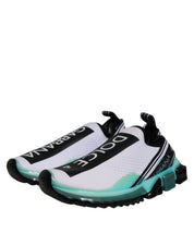 White Blue Sorrento Slip On Sneakers Shoes