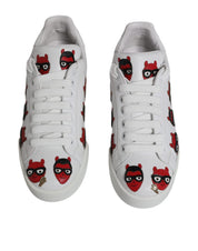 White Devil Face Portofino Sneakers Shoes