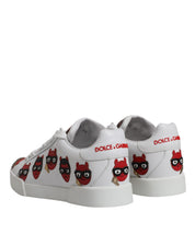 White Devil Face Portofino Sneakers Shoes