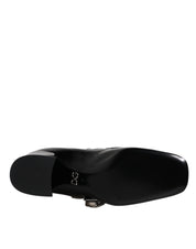 Black Patent Leather Crystal Mary Jane Pumps Shoes