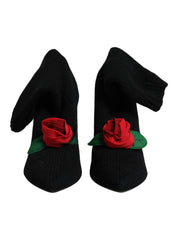 Dolce & Gabbana Black Stiletto Heels Mid Calf Boots Shoes Dolce & Gabbana