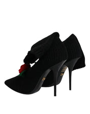 Dolce & Gabbana Black Stiletto Heels Mid Calf Boots Shoes Dolce & Gabbana
