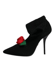 Dolce & Gabbana Black Stiletto Heels Mid Calf Boots Shoes Dolce & Gabbana