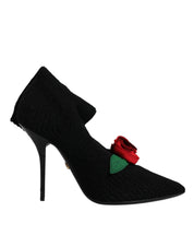 Dolce & Gabbana Black Stiletto Heels Mid Calf Boots Shoes Dolce & Gabbana