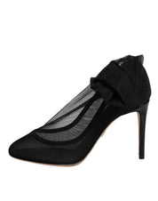 Dolce & Gabbana Black Nylon Mesh Sock Style Boots Shoes Dolce & Gabbana