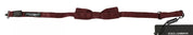 Bordeaux Silk Floral Faille Adjustable Bow Tie