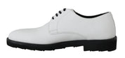 White Leather Derby Dress Formal Shoes