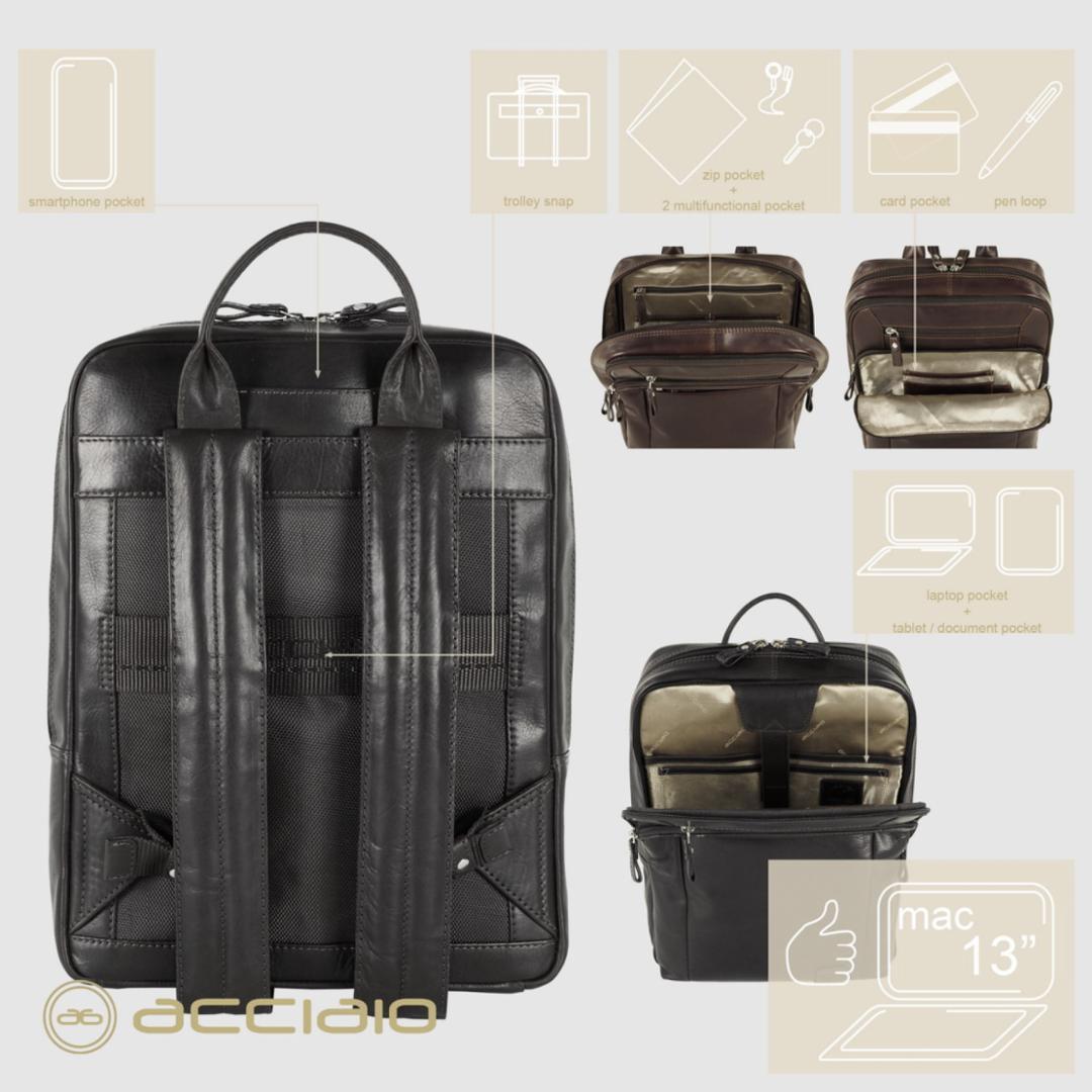 8376 Black Steel Backpack 0000000418