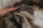 Brown Fox Tail Fur Shawl Neck Wrap Cover Collar Scarf