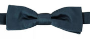 Blue 100% Silk Adjustable Neck Bow Tie Mens