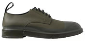 Green Leather Rubber Sole Dress Shoes