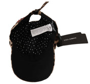 Dolce & Gabbana Brown Leopard Sequin Sicily Applique Baseball Hat Dolce & Gabbana